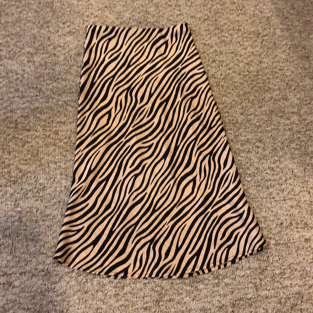 Animal print midi skirt